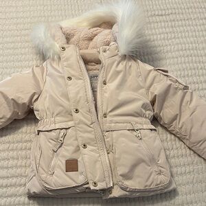 London Fog Kids Puffer Jacket in Cream